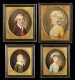 Set of Four 18thC English Family Portraits Attributed to Francis Alleyne, UK (1774-1790)
