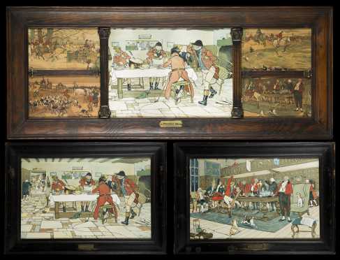 Three English Hunt Scene Prints