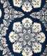 Blue and White Jacquard Coverlet
