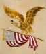 American Eagle and Flag Needlework Picture