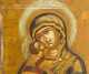 Two Wooden Russian Icons of the Vladimir Mother of God