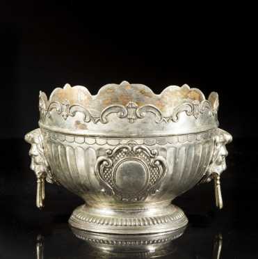Chinese Export Silver/Paktong Monteith Style Bowl