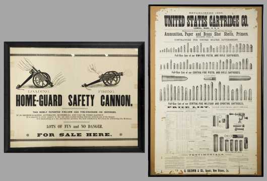 Two Broadsides: US Cartridge Co and Home Guard Safety Cannon