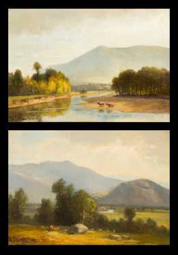 Benjamin Champney, Two Oil on Canvas & Oil on Board Paintings