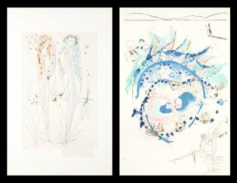 Two Salvador Dali Color Lithographs