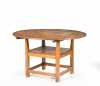 NH Stretcher Base Round Top Hutch Table