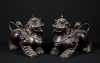 Pair of Chinese Hollow Cast Foo Dogs