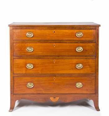 Southern American Hepplewhite Inlaid Chest of Drawers