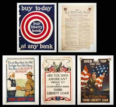 Five WWI US Propaganda Posters
