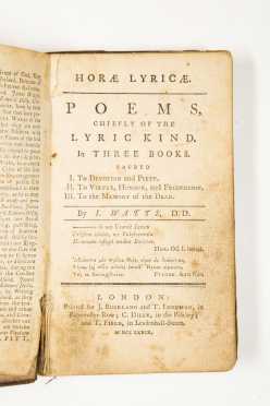 Isaac Watts, Two 18th Century Titles: Logic, Poems (1779)