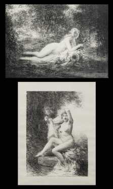Henri Fantin Latour, French (1836-1904)  Two Lithographs