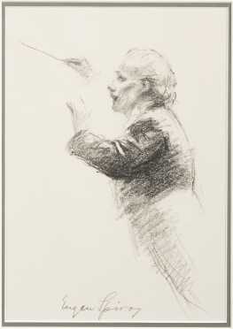 Eugene Spiro (1874-1972), pencil and charcoal