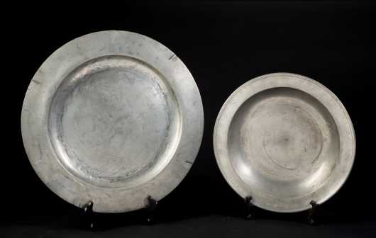 Two Pewter Serving Platters