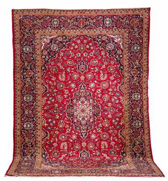 Contemporary Kashan Style Room Size Oriental Rug