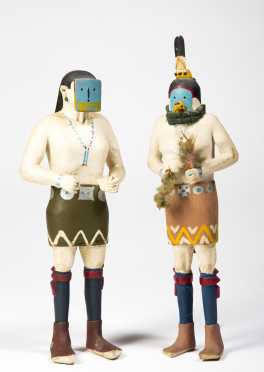 A Pair of Late Period Kachina Dolls