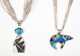 Two Liquid Silver Native American Necklaces with Pendants