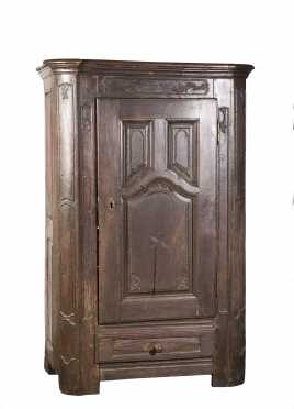 French Oak Single Door Cupboard Dated 1773