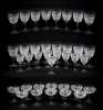 Lot of 29 Webb, England Cut Glass Wine and Dessert Glasses