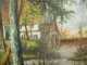 English Cottage Oil Painting