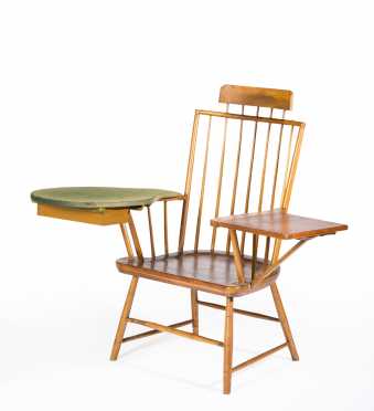 Comb Back Windsor Armchair with Writing and Reading Arms
