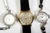 Three Gold and Platinum Ladies Dress Watches with Diamonds