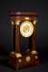 French Charles X Mahogany Portico Clock