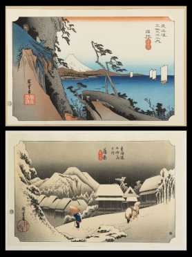 Ado Hiroshige, Two Prints