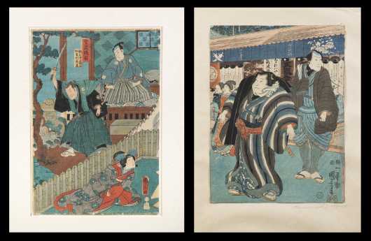 Kuniyoshi (1797-1861), Two Block Prints