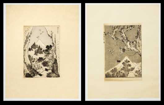 Katsushika Hokusai, Japan (1760-1849), Two Woodblock Prints