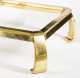 Karl Springer Hollywood Regency Brass and Glass Coffee Table