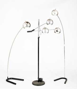 Three Eames Era "Atomic" Orb Lamps