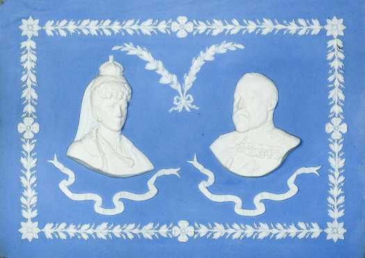 Wedgwood Plaque of King Edward and Queen Alexandra