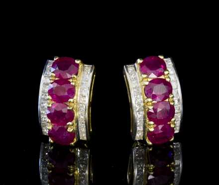 Ruby and Diamond Earrings *Available for $1700*