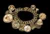 Yellow Gold 14kt. Charm Bracelet with Thirteen Charms