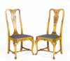 Pair of Paint Decorated Queen Anne Style Chairs
