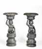 Pair of Cast Iron Classical Style Urns