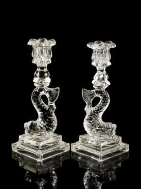 Pair of Dolphin Candlesticks
