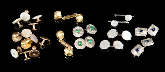 Four Sets of Cufflinks and Miscellaneous Accessories