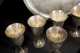 Sterling Silver Goblets and Hammered Tray