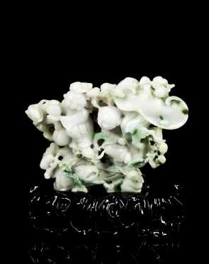 Chinese Jadeite Carving of Two Boys
