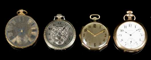 Four Gold Pocket Watches