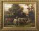 Primitive American Painting of Cows