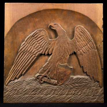 American Eagle Carved Plaque
