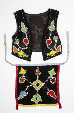 Native American Child's Beadwork Vest and Loin Cloth