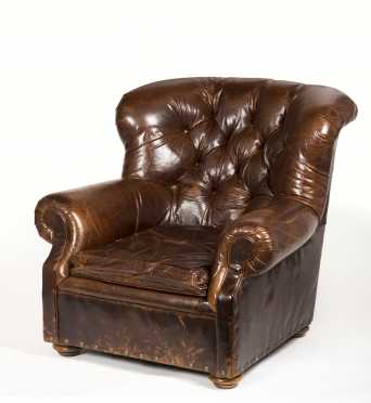Leather Lounge Chair, Made by "Restoration Hardware"