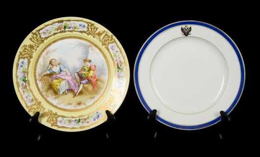 Two 19thC Porcelain Continental Plates