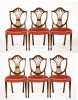Set of Six Hepplewhite Style Dining Chairs