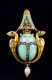 Scarab Form Brooch in Yellow Gold