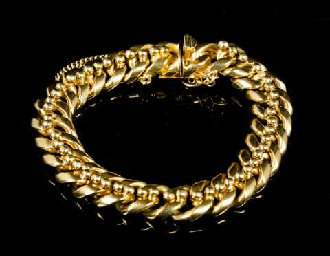 Heavy Women's 18kt Yellow Gold Bracelet