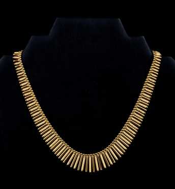 Yellow Gold 18kt Fringe Necklace